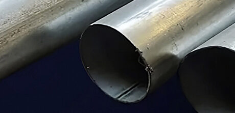 Plano a detalle de una pieza de tubo galvanizado